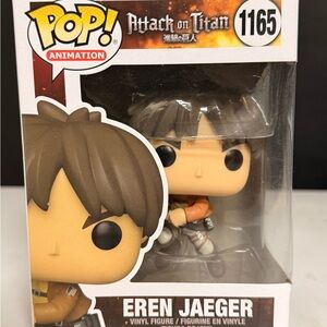 Funko Pop Eren Jaeger with Brown Hair and Orange Outfit